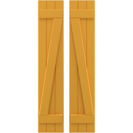 Americraft 3-Board (2 Batten) Wood Joined Board-n-Batten Shutters W/ Z-Bar, ARW102BB311X78TUH